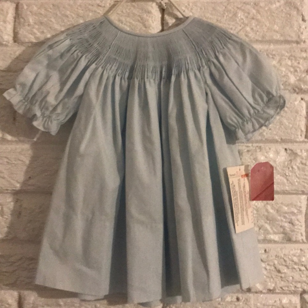 Light blue Rosalina smocked dress